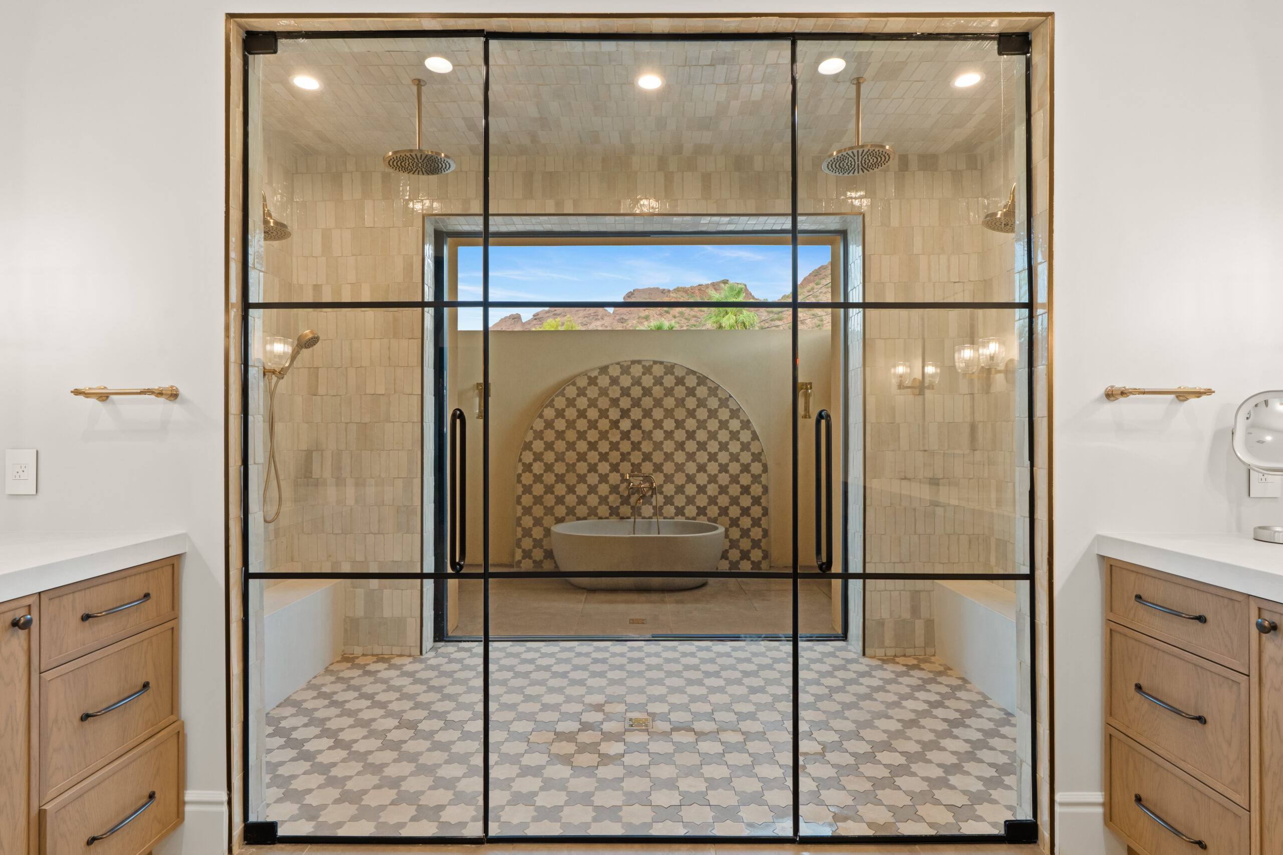 luxury indoor outdoor bathroom